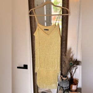 ZARA FRINGE COCKTAIL DRESS NWOT